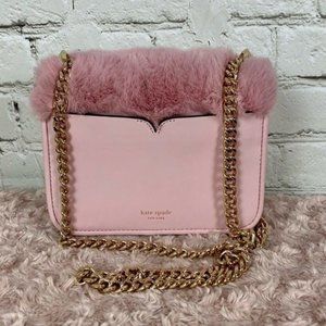 Kate Spade Nicola Twistlock Faux Fur Bag